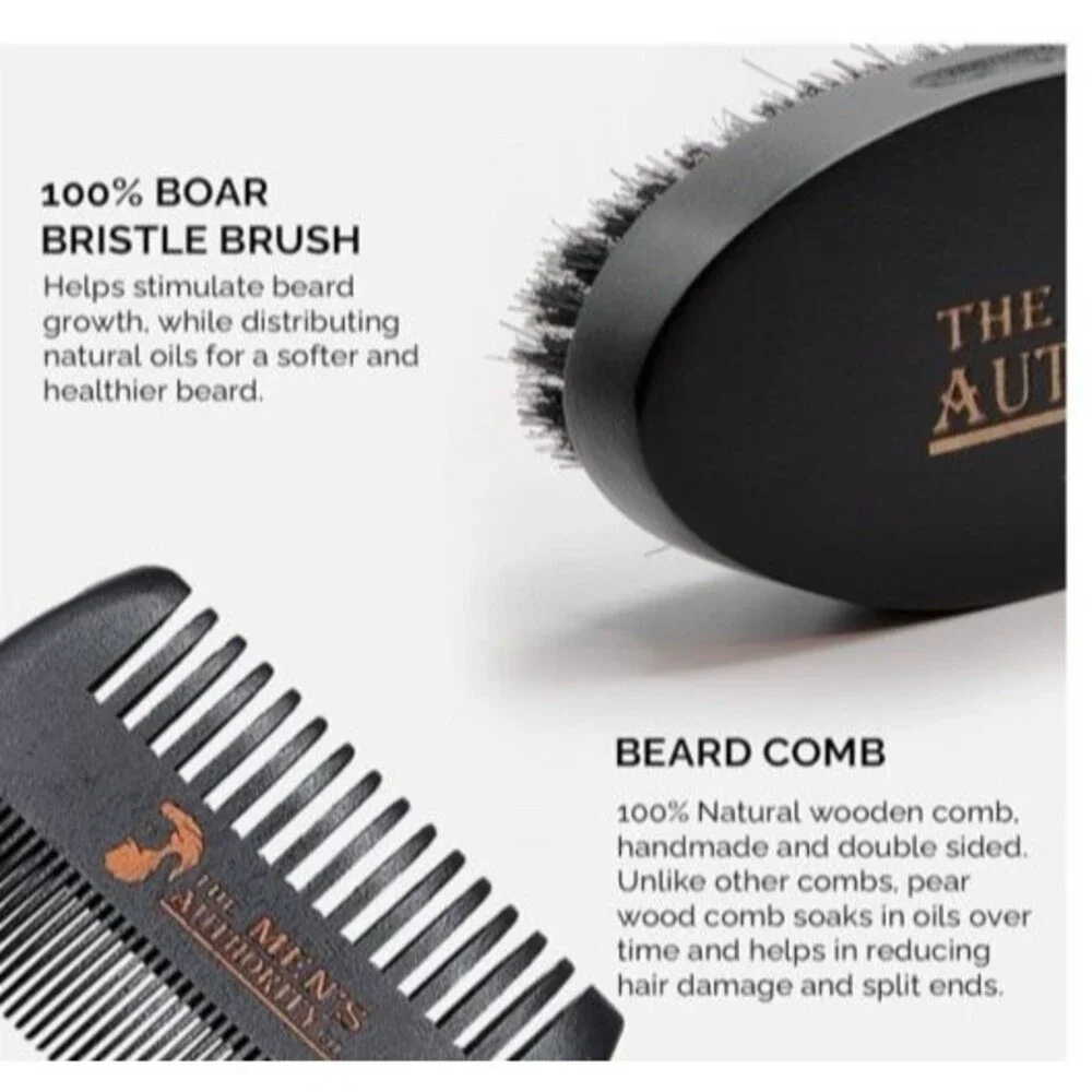 NEW M.A.C. The Men's Authority The Legendary Beard Kit 6pc w/ Black Gift Box